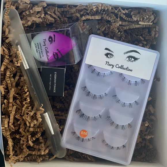 nery Collection bundle Includes pomade, Beauty sponge, eyelashes & eyebrowbrush - Picture 2 of 4